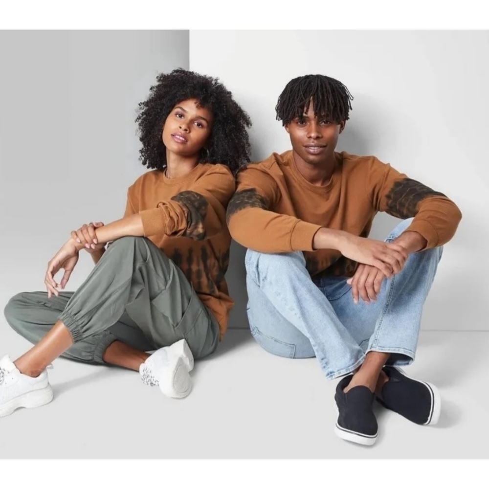 Original Use Unisex Brown and Black Tie Dye Sweatshirt